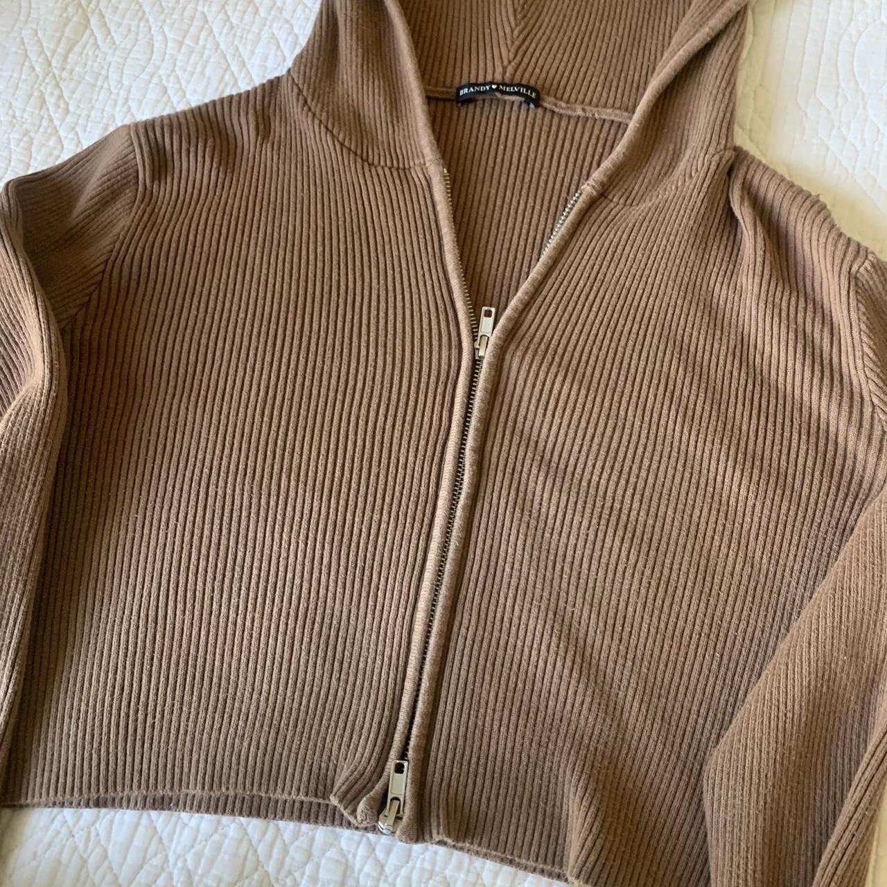Brandy Melville Women's Brown Cardigan Depop