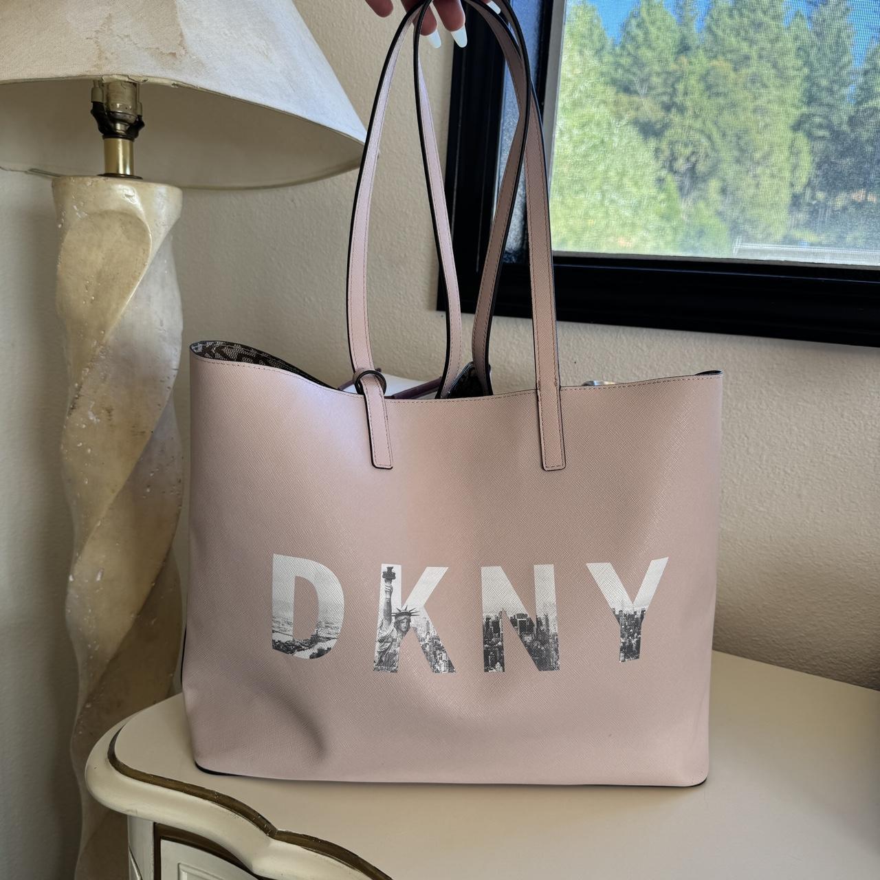 DKNY reversible logo pink tote bag Has a wallet. Depop