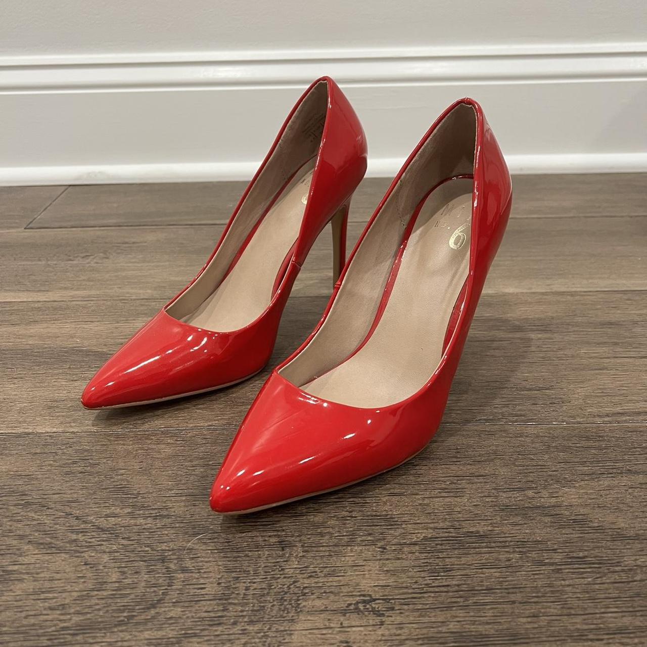 bright red 4 pump a staple for any fashionista s. Depop