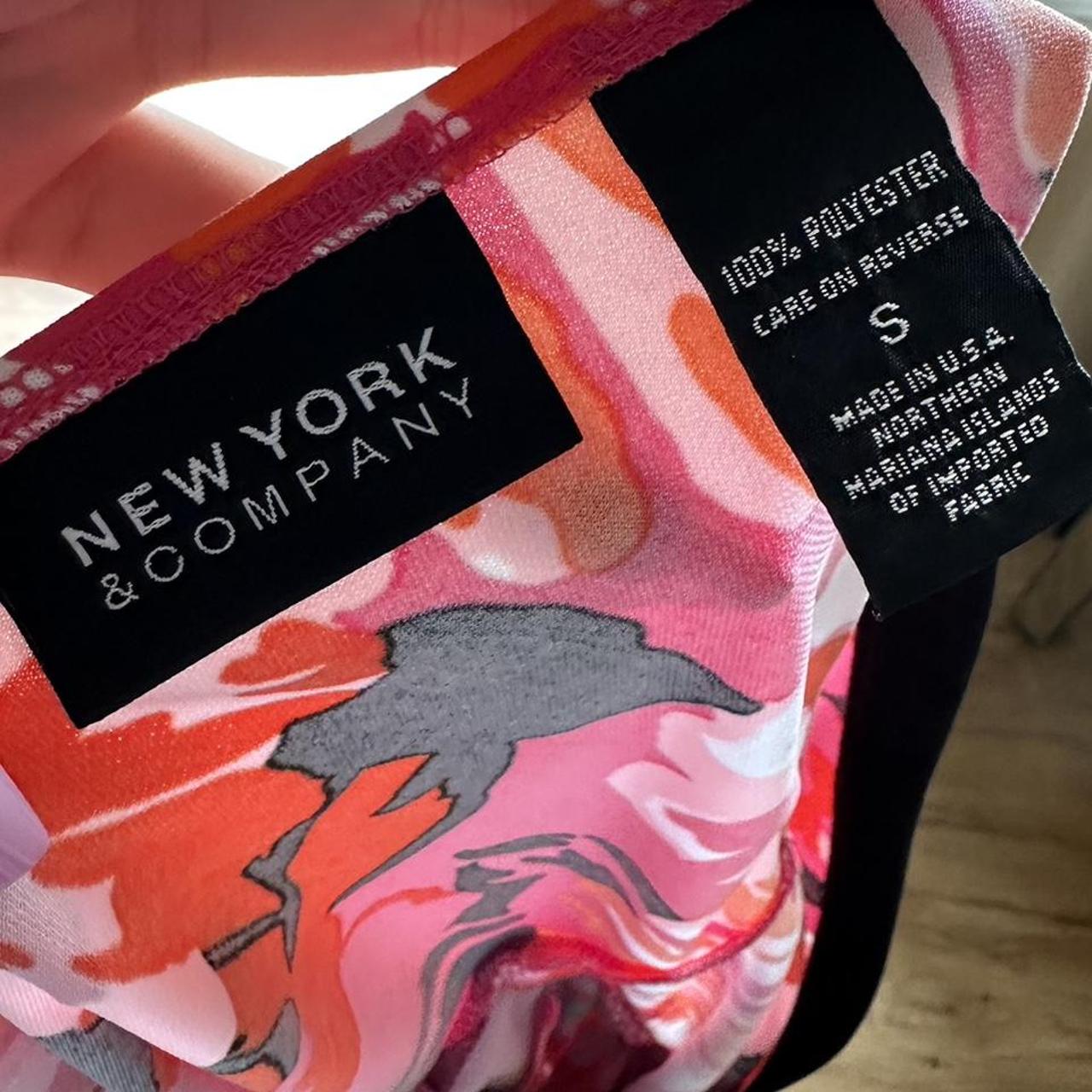 New York & Company Women's Pink and Orange Shirt | Depop