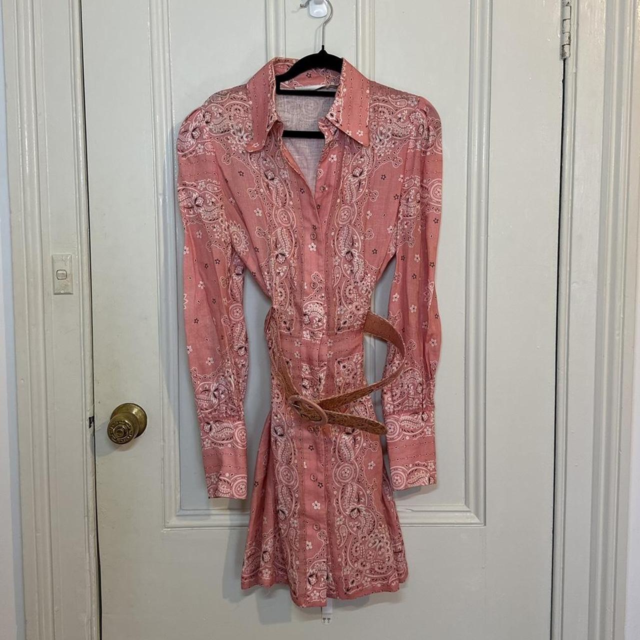 Zimmerman Pink Heather Bandana Dress Size 1 The... Depop