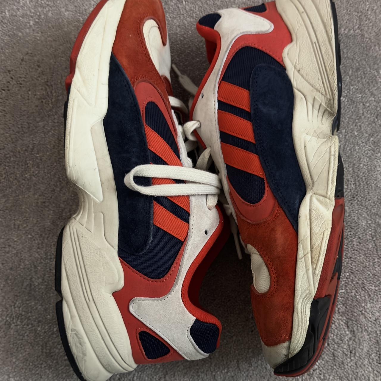 Adidas Yung 1 in red navy and white. Size UK 10 worn