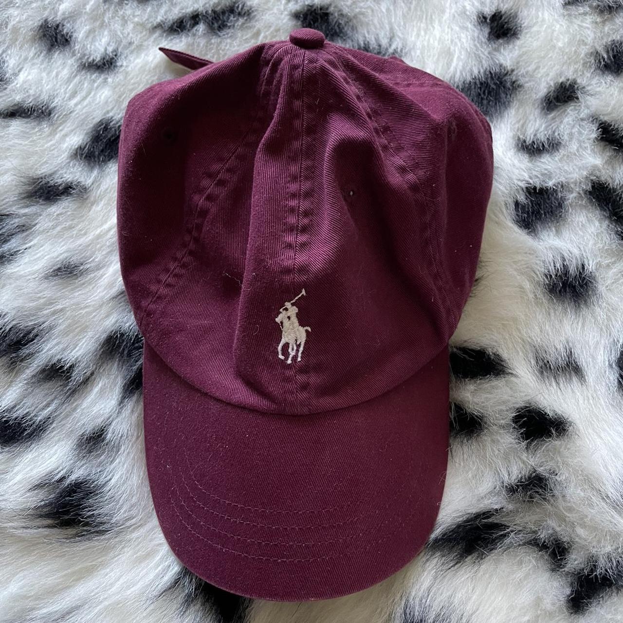 Polo Ralph Lauren Women's Burgundy Hat Depop