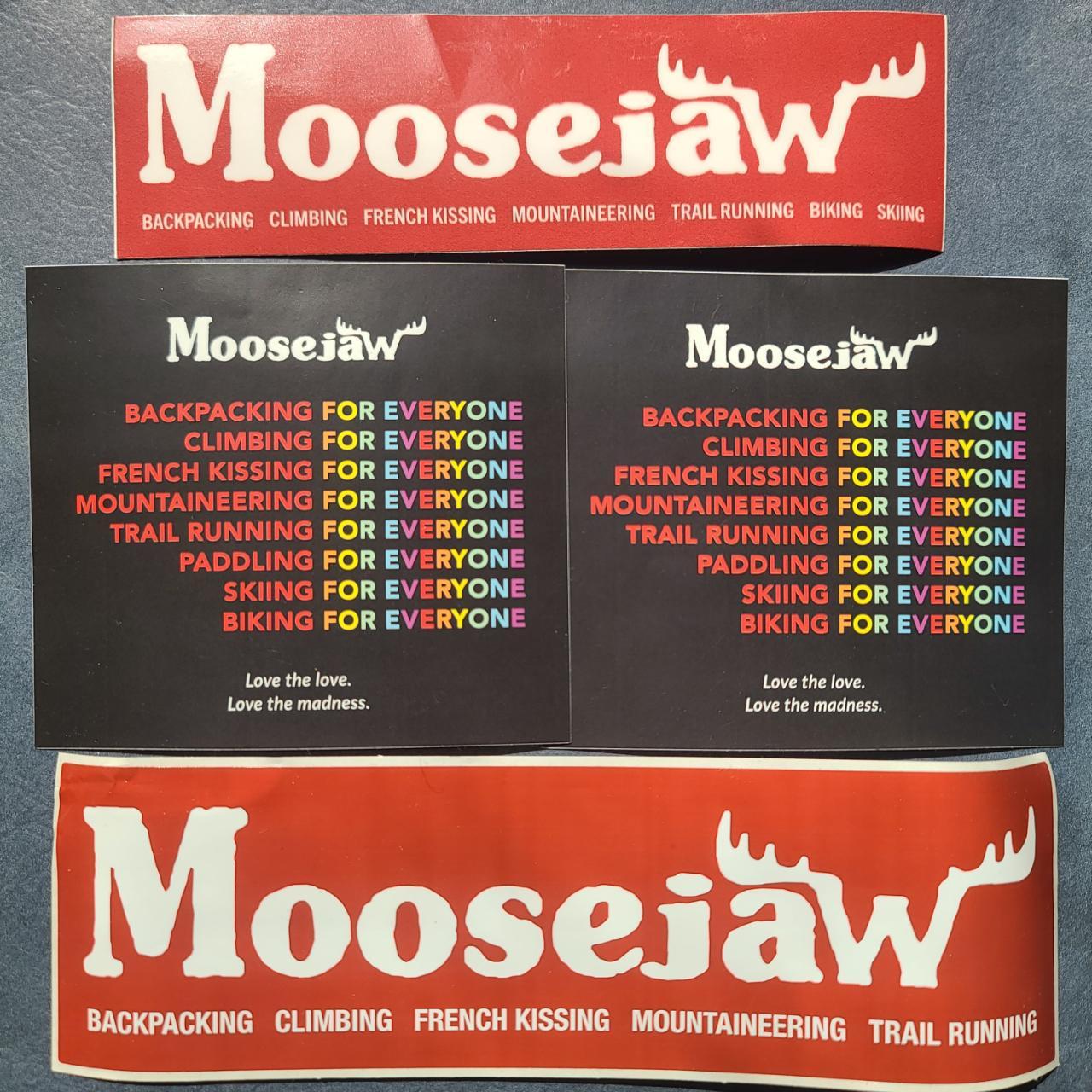 MOOSEJAW STICKERS love the madness? lmao moosejaw... Depop