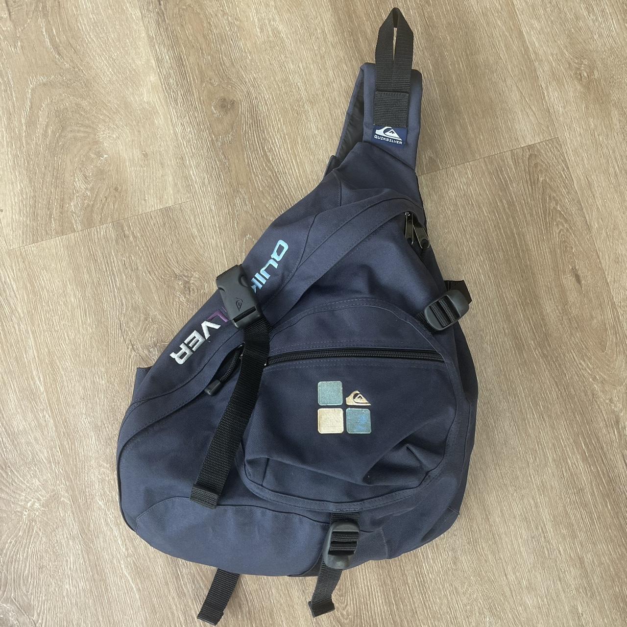 Vintage Quiksilver Navy Sling Bag Size approx... Depop