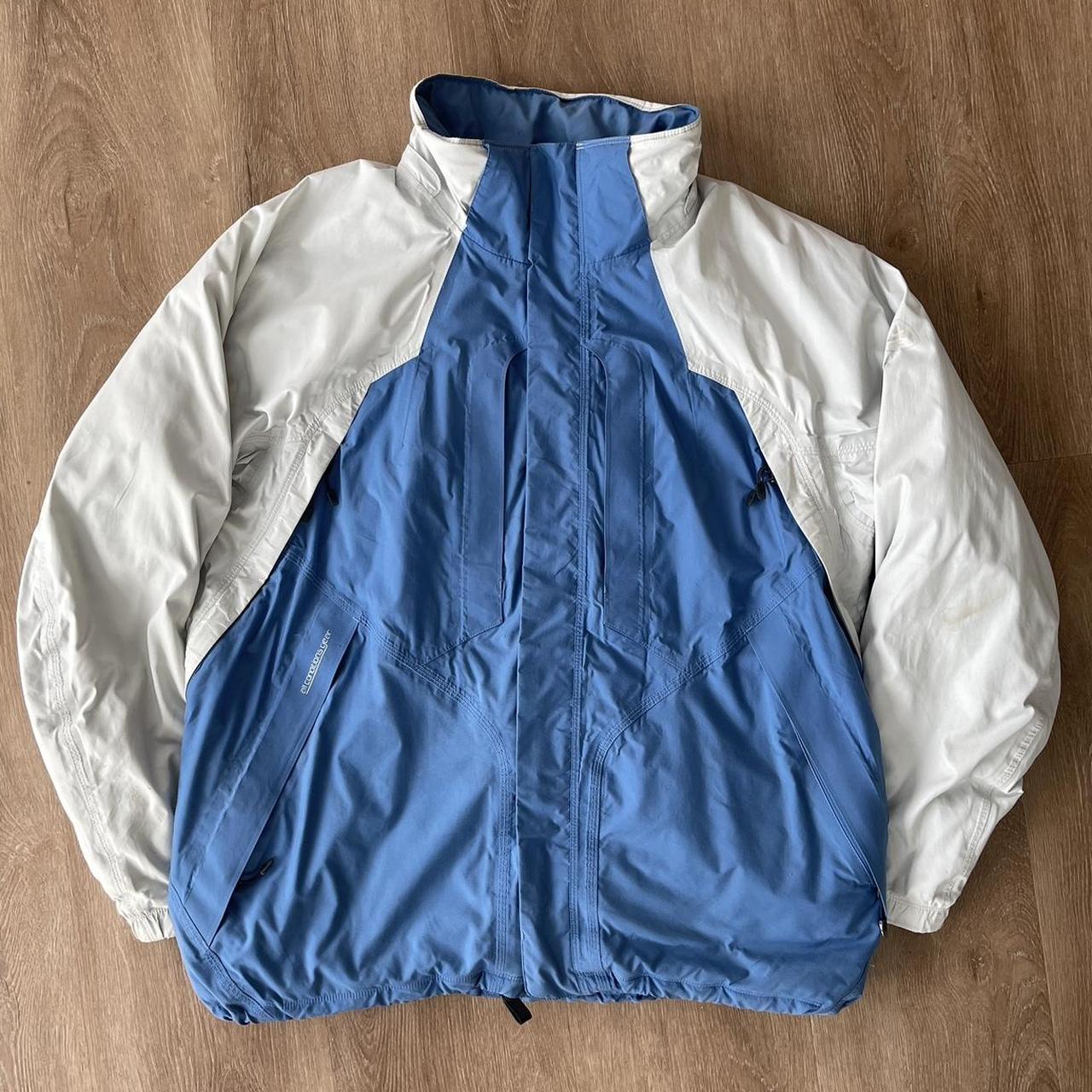 Nike ACG Men's Blue and White Jacket | Depop