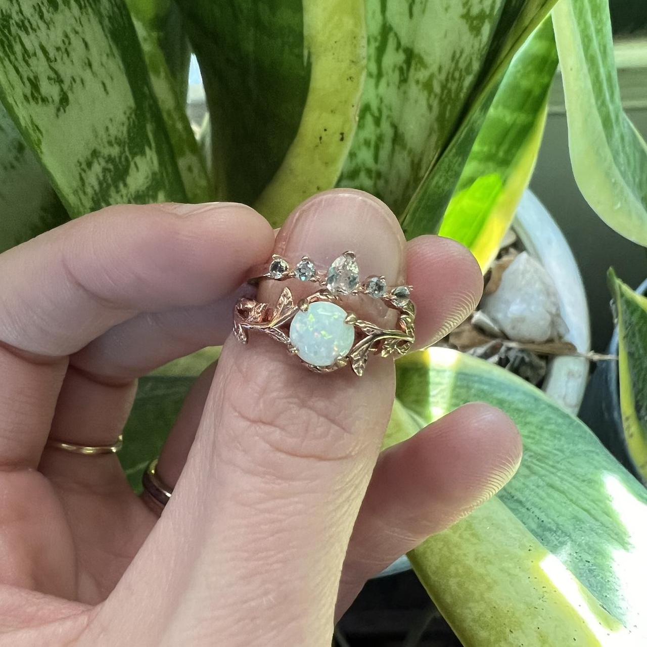 Beautiful opal sale engagement rings