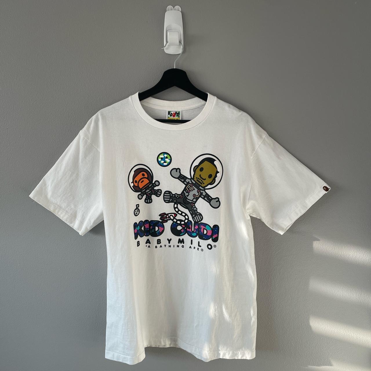 kid cudi bape s/s 2021 moon man baby milo tshirt... - Depop