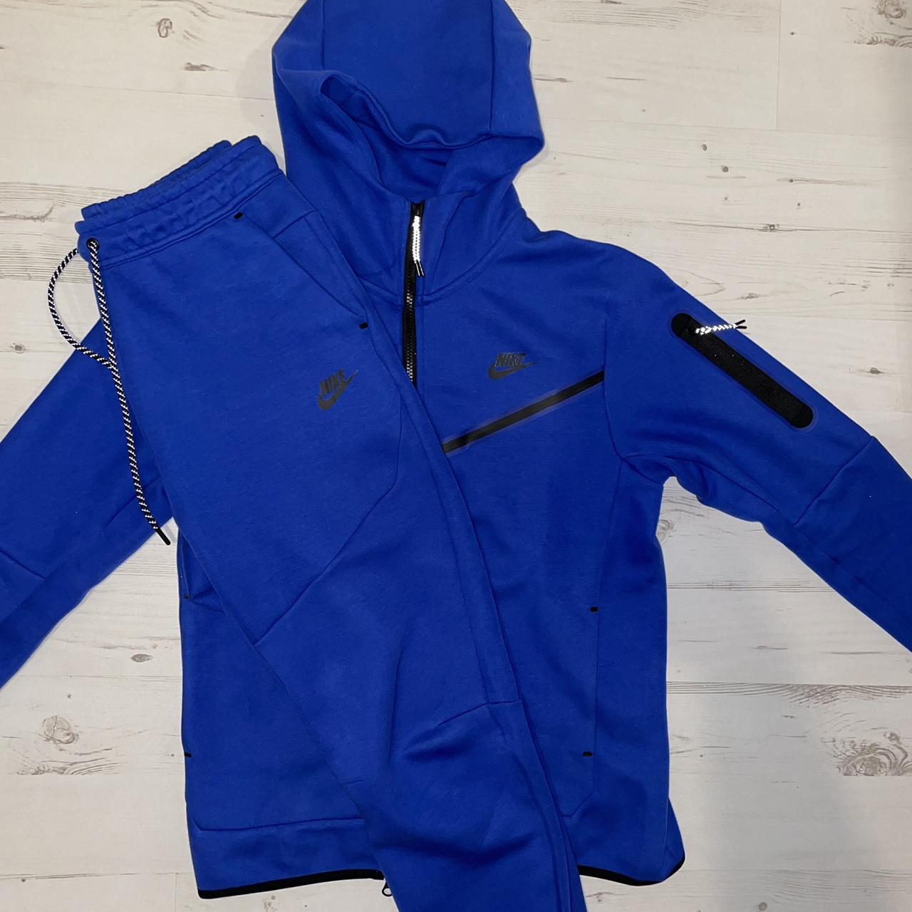 royal blue tech fleece tracksuit