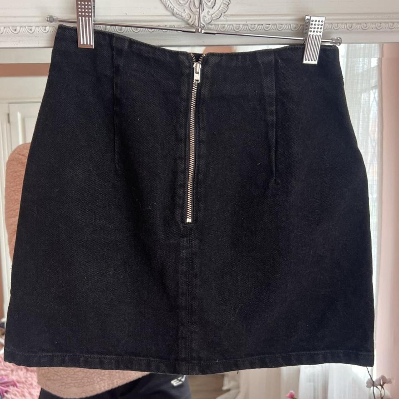 topshop embroidered denim mini skirt #embroidered... - Depop