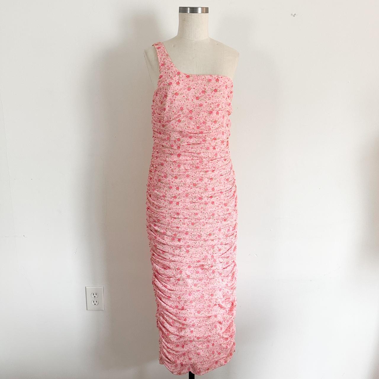 LIKELY Women's Pink and Red Dress | Depop