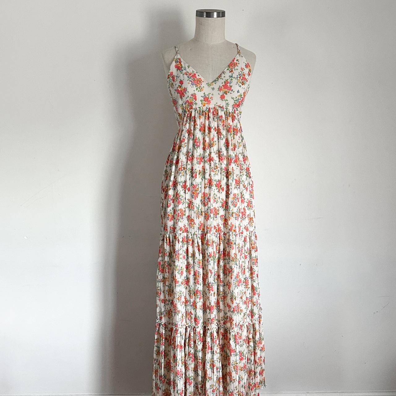 Sézane helene floral maxi dress size 42 Depop