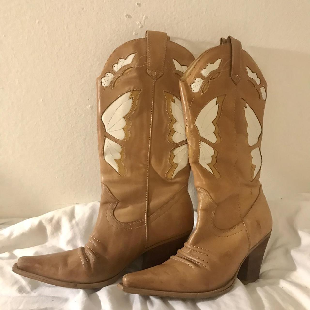 Women's Brown and Tan Boots | Depop