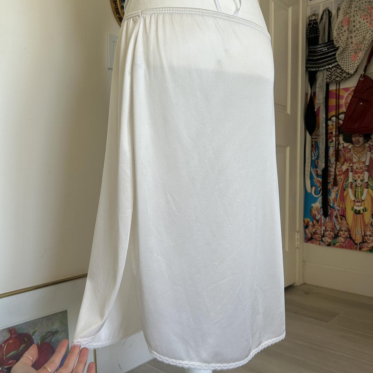 Vintage Women's Skirt - White/Cream - XS – Vintag… - image 1