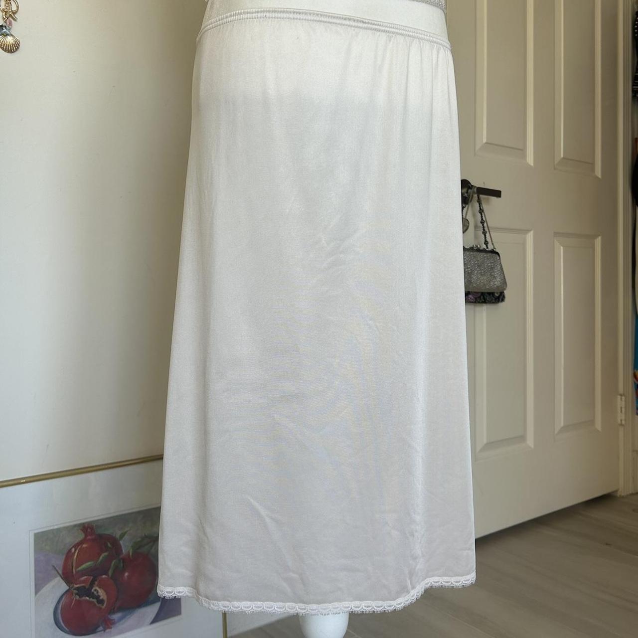 Vintage Women's Skirt - White/Cream - XS – Vintag… - image 2