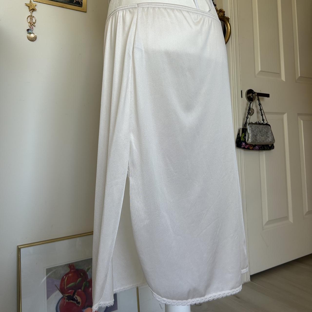 Vintage Women's Skirt - White/Cream - XS – Vintag… - image 5