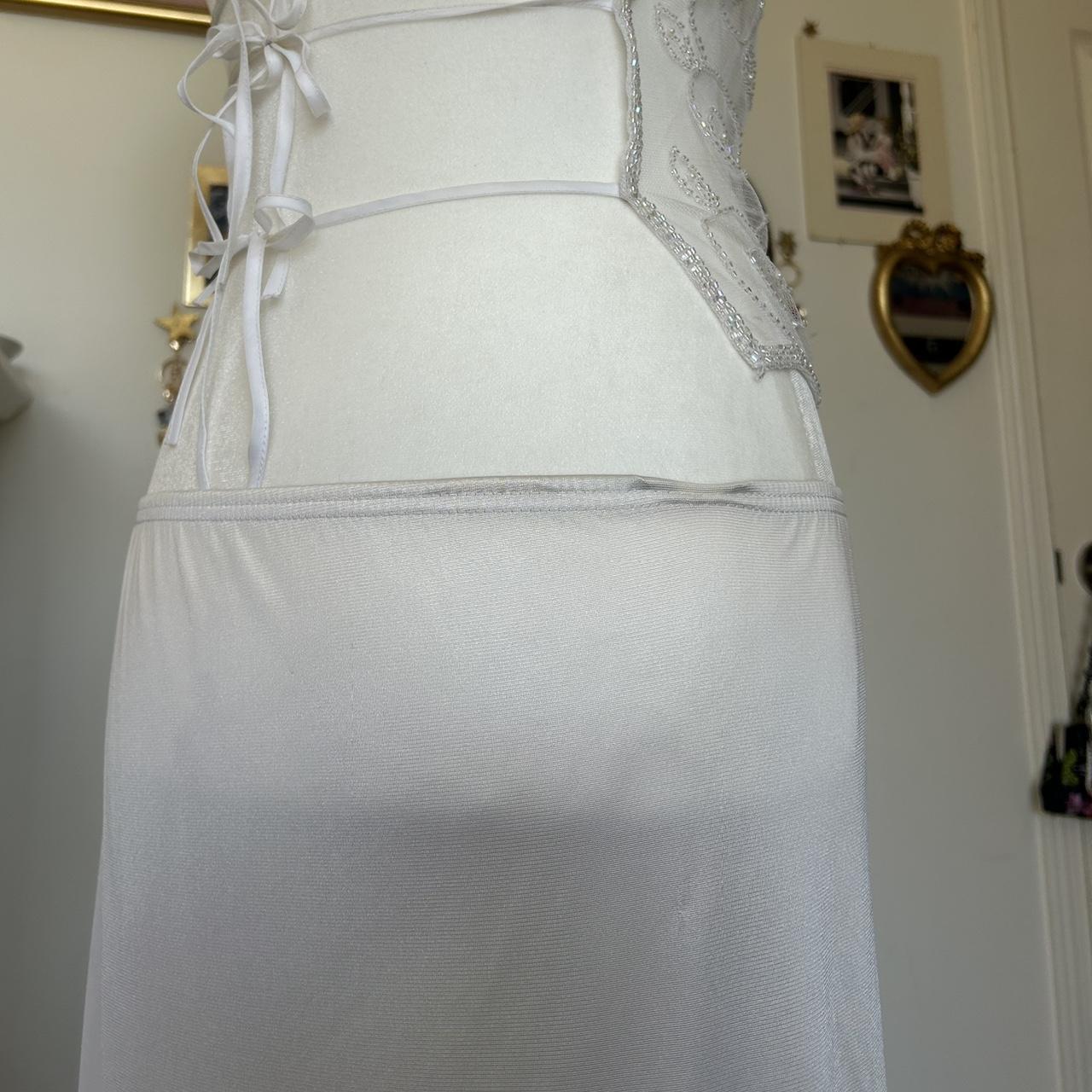 Vintage Women's Skirt - White/Cream - XS – Vintag… - image 6
