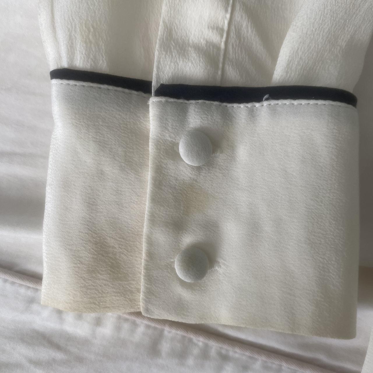 Sézane Women's White and Black Blouse (4)