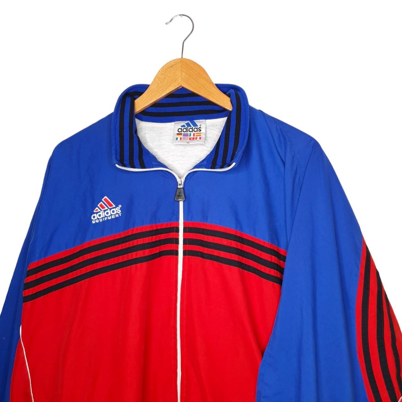 Adidas Men's Red and Blue Jacket | Depop