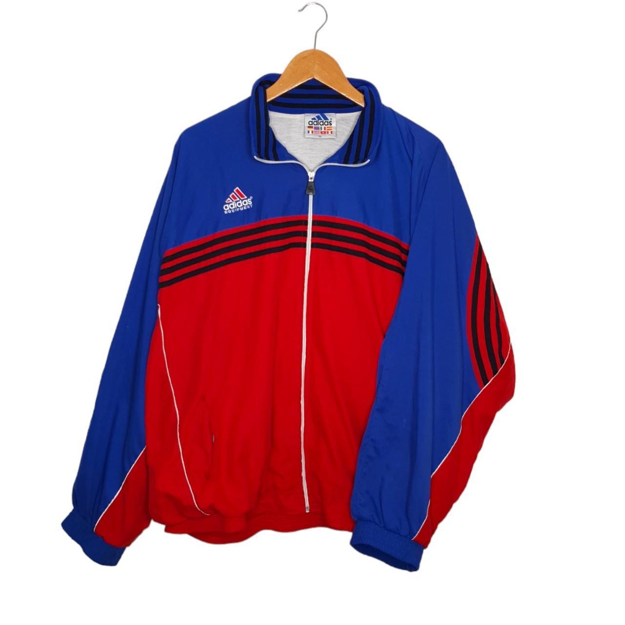 Adidas Men's Red and Blue Jacket | Depop