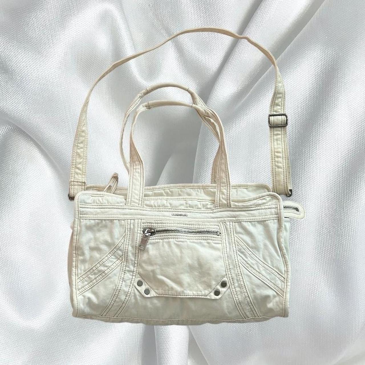 White lv bag - comes with a small round bag that is - Depop