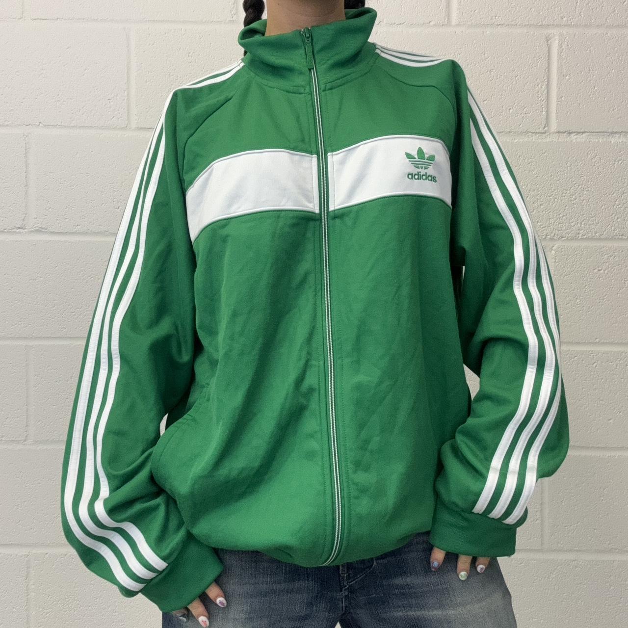 Adidas Green Tracksuit Top SIZE A men s size. Depop