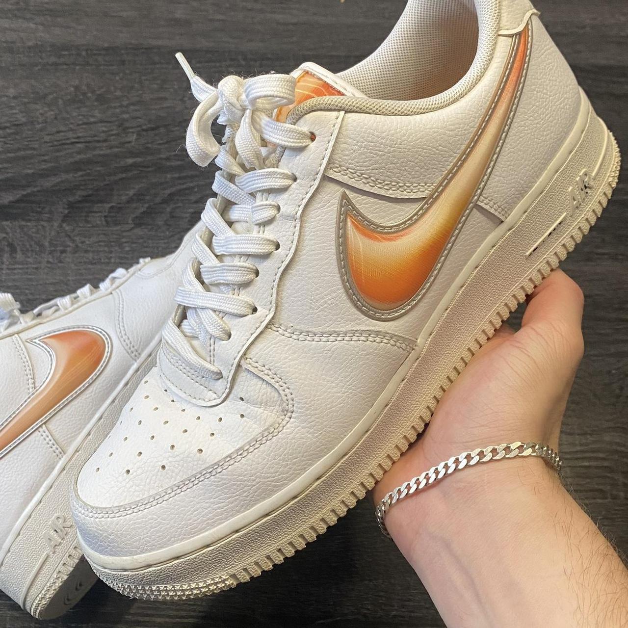 Nike Airforce 1 “Orange Peel” Worn condition - burn... - Depop