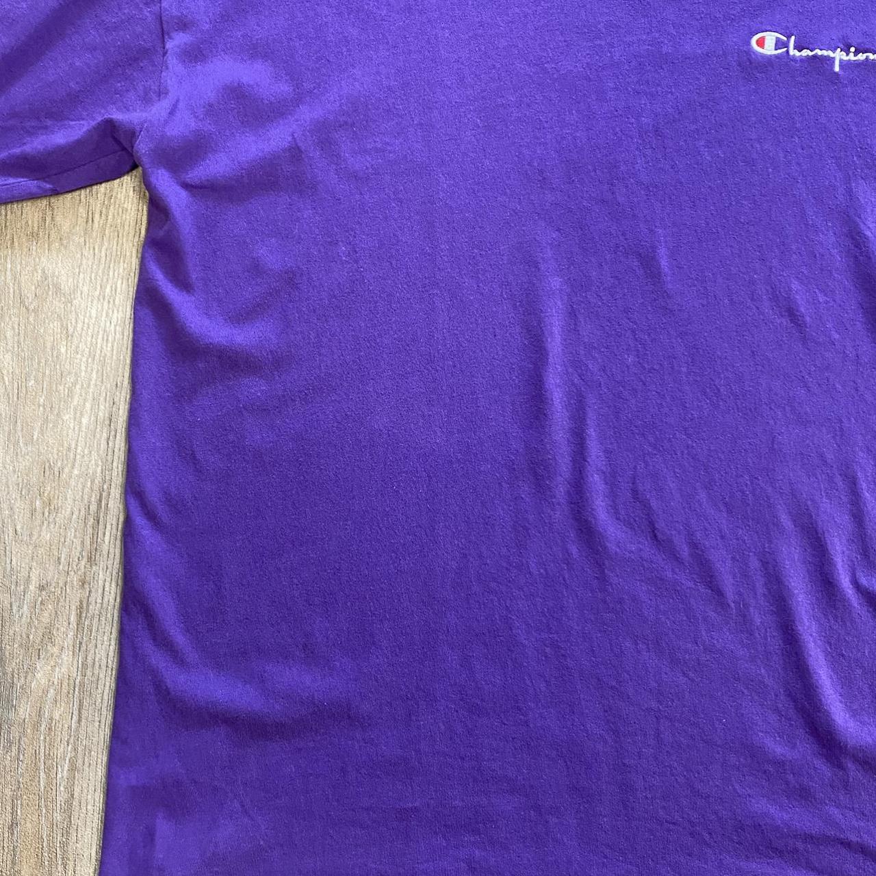 Champion Men's Purple T-shirt | Depop