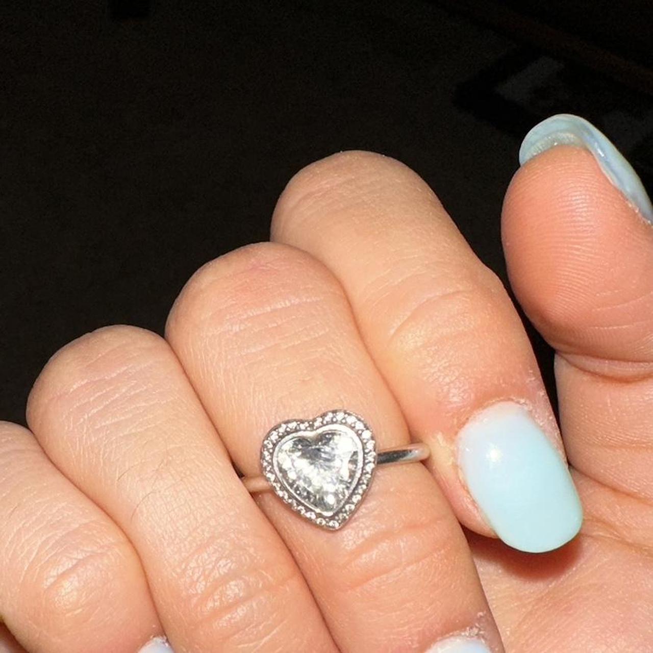 Pandora sparkling love heart on sale ring