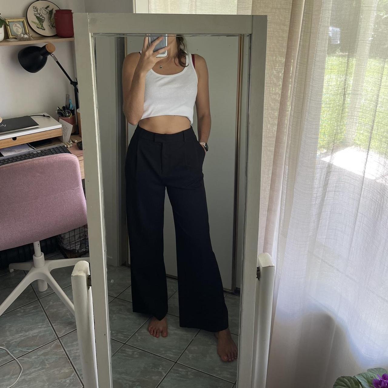 Glassons slacks black work pants style wide... Depop