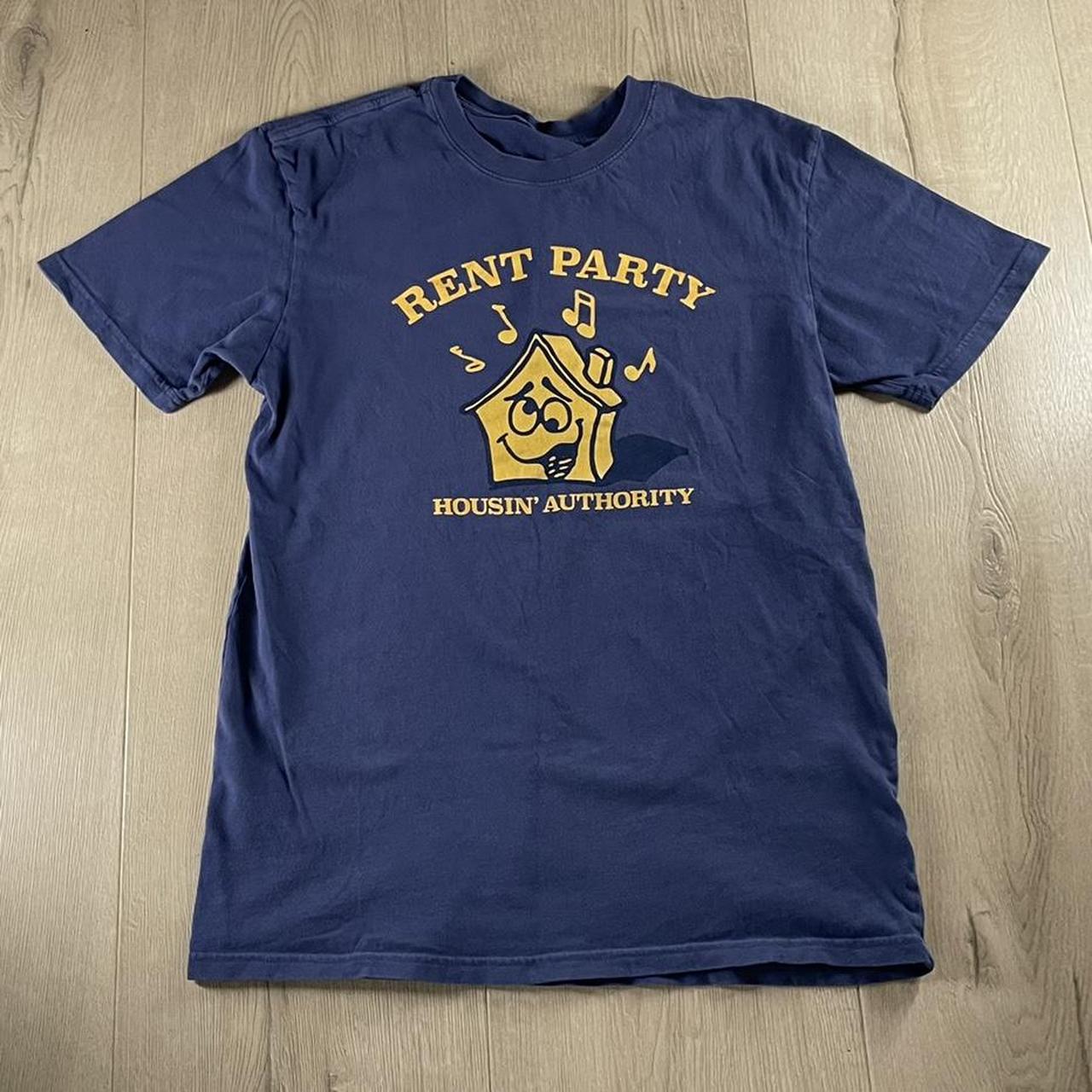 RENT PARTY HOUSE AUTHORITY TEE SHIRT 🏠🍾 ⭑BLUE AND... Depop