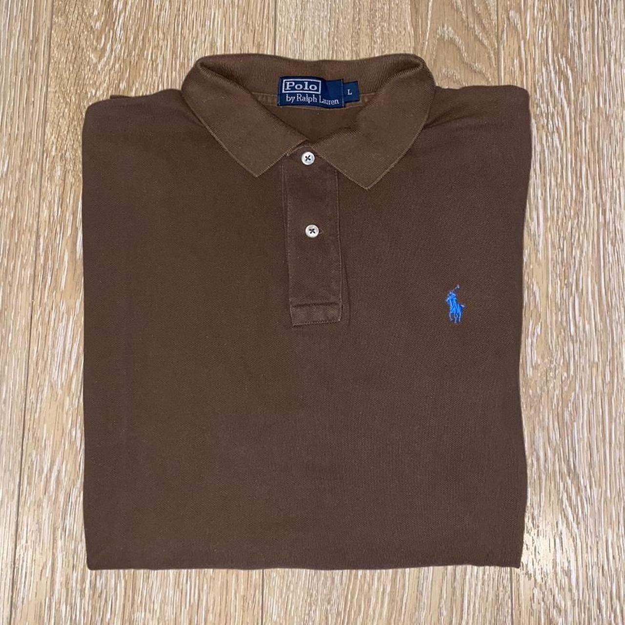 Mens brown ralph lauren polo clearance shirt