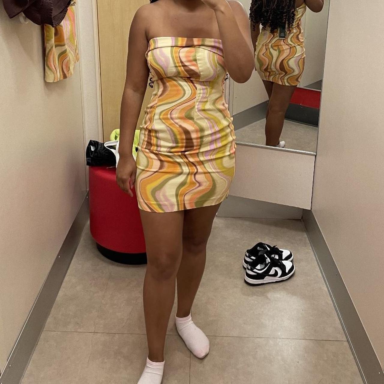 Target Women’s Twill Tube Bodycon Dress Wild Fable... Depop