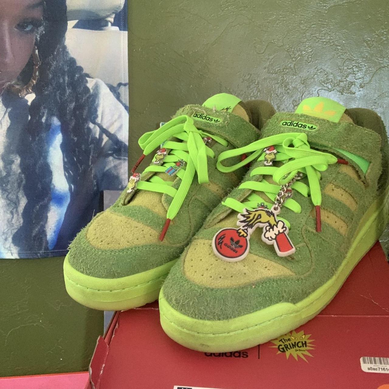 THE GRINCH adidas forum lows. Ive worn these less... - Depop