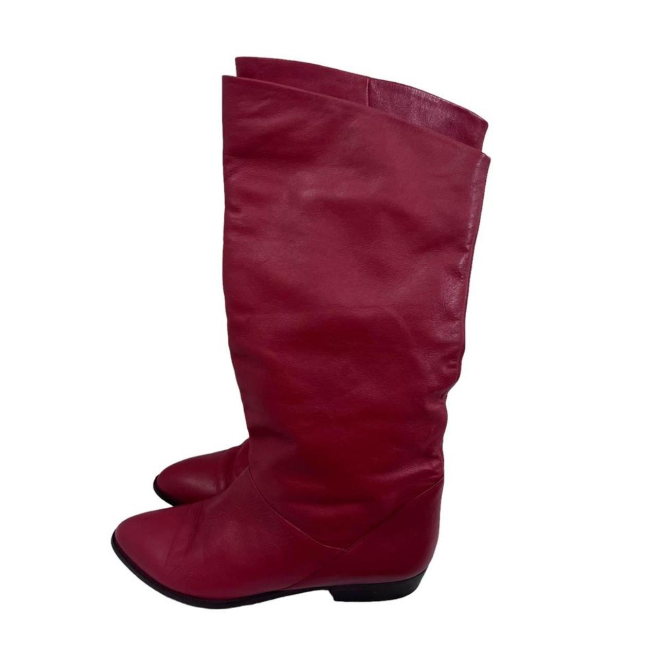 Women's Burgundy Boots Depop