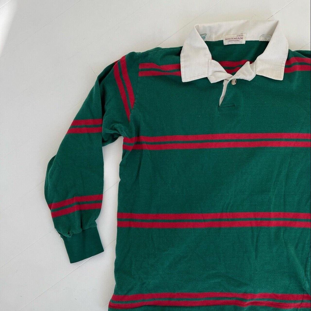 Vintage 80s Norman Shirtmaker Rugby Christmas... - Depop