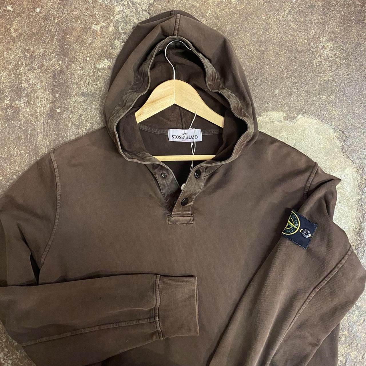 Stone Island Women's Brown Hoodie | Depop