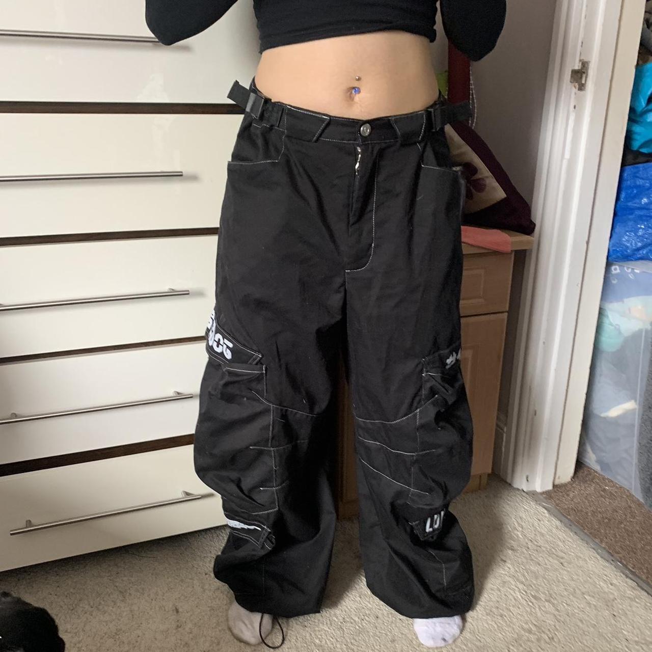 Black CyberDog rave proton trousers. Love these but | Depop