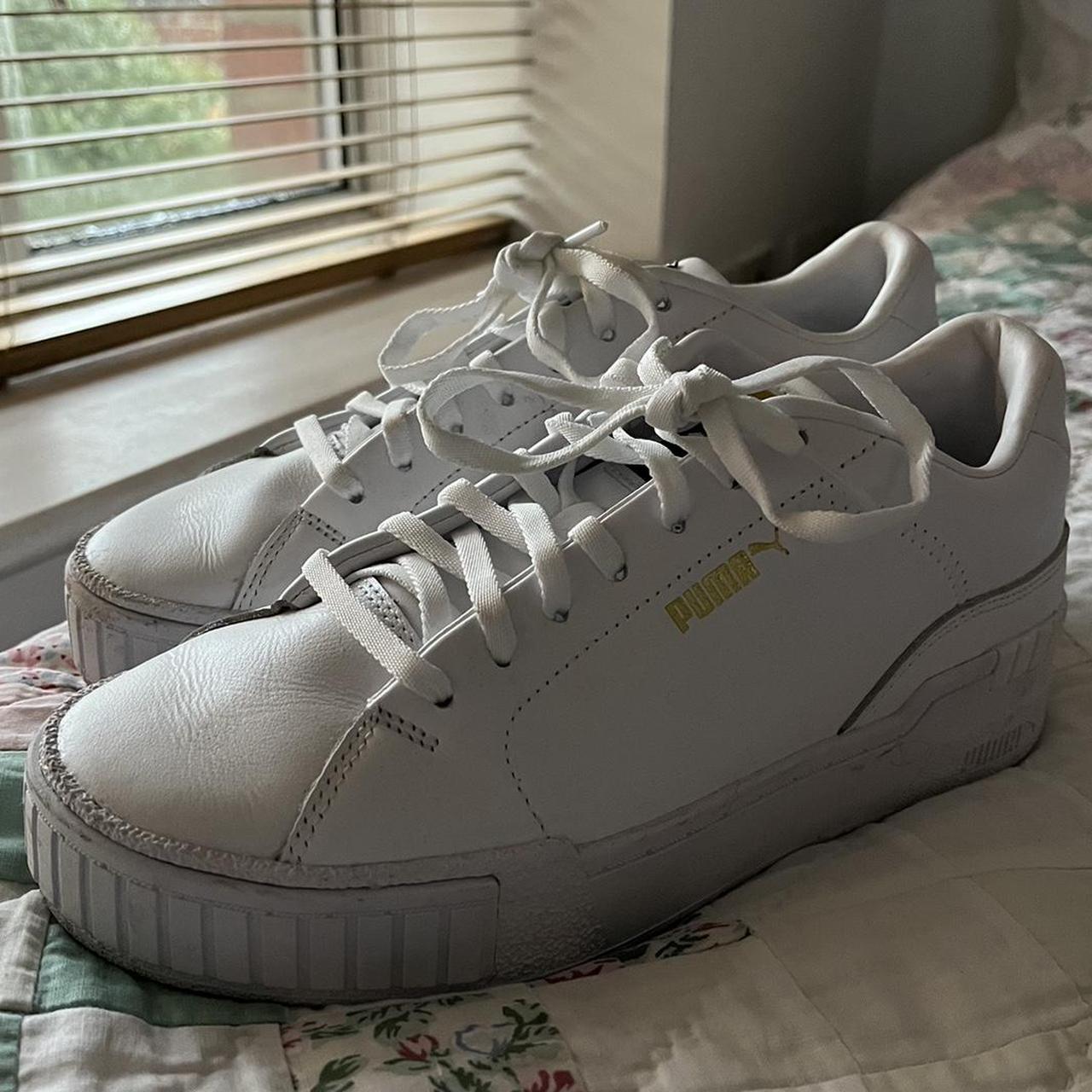 jd white puma trainers