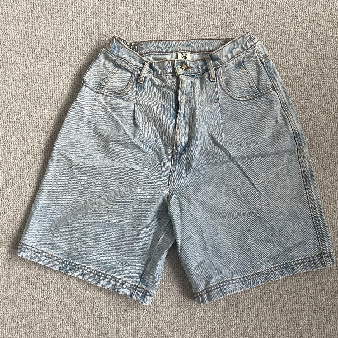 Lucy and Yak Women's Blue Shorts | Depop