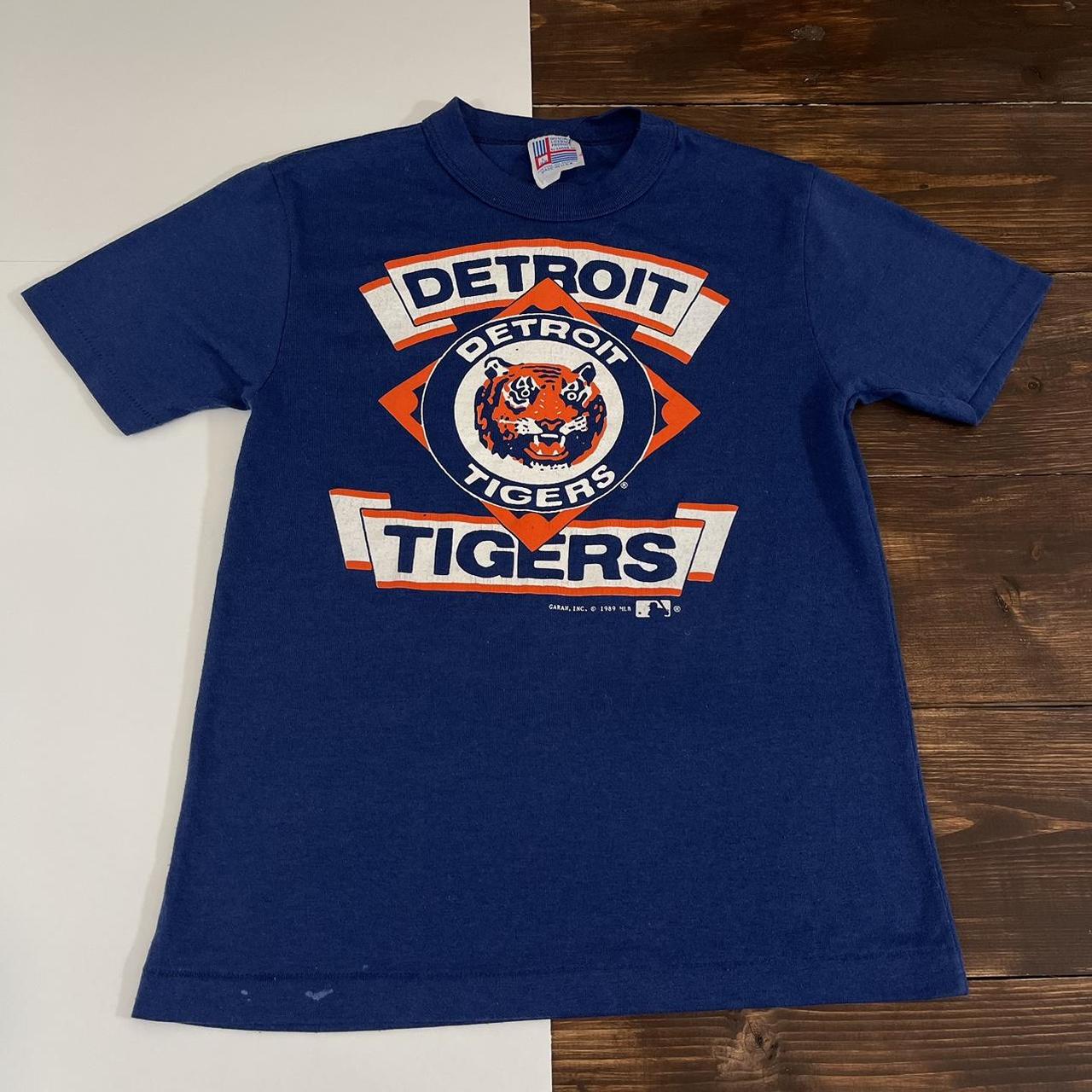 Vintage 80s Detroit Tigers T-Shirt Tagged large... - Depop