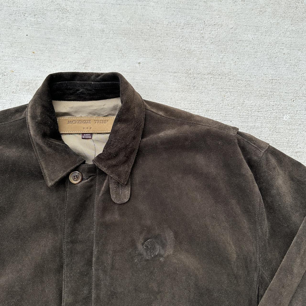 Vintage Suede Dark Brown Bomber Jacket Tagged... - Depop