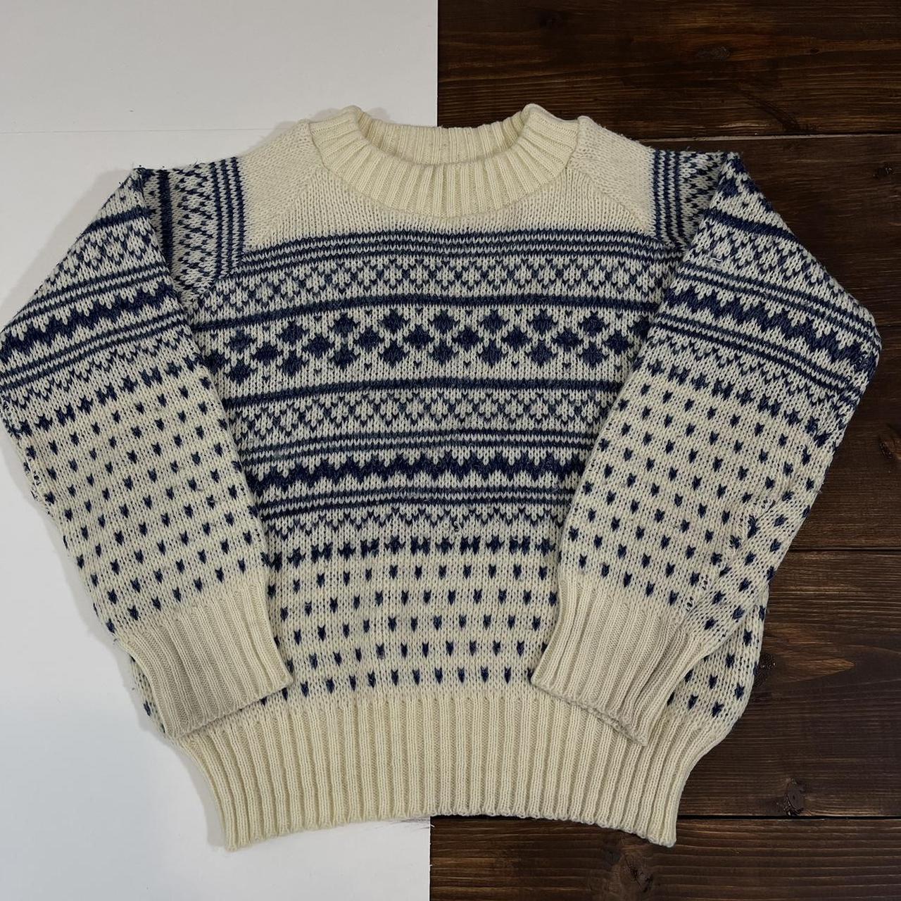 Vintage Knit Sweater Some stains Please see... - Depop