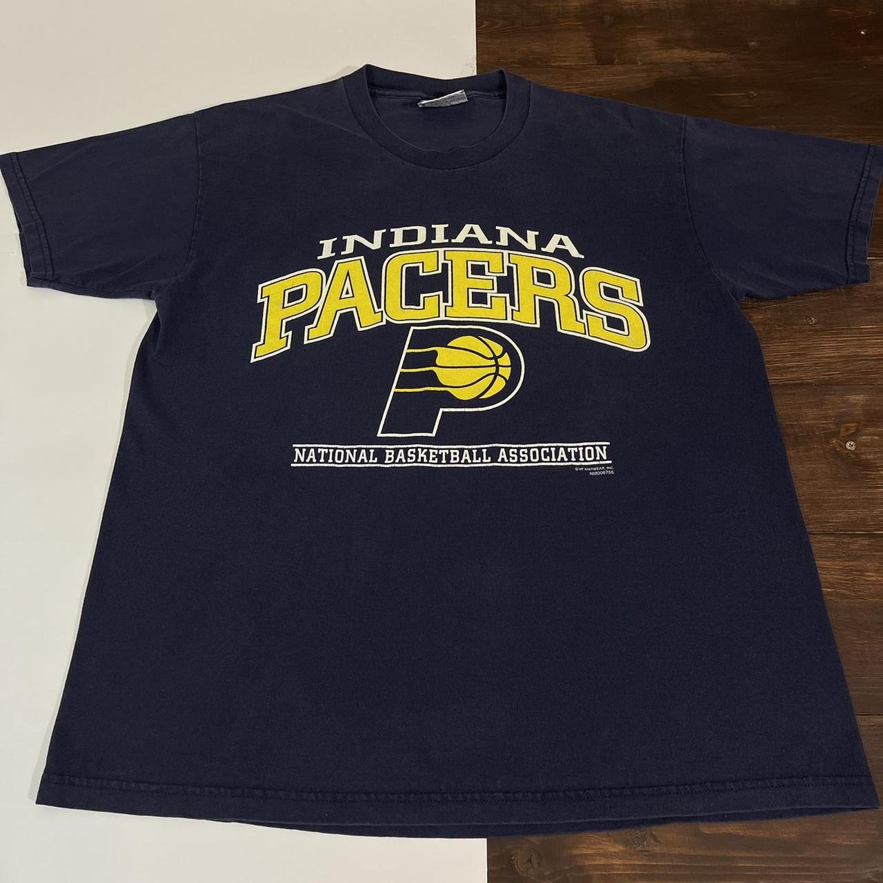 1990s Indiana Pacers Cotton Button Up Short Sleeve Jersey