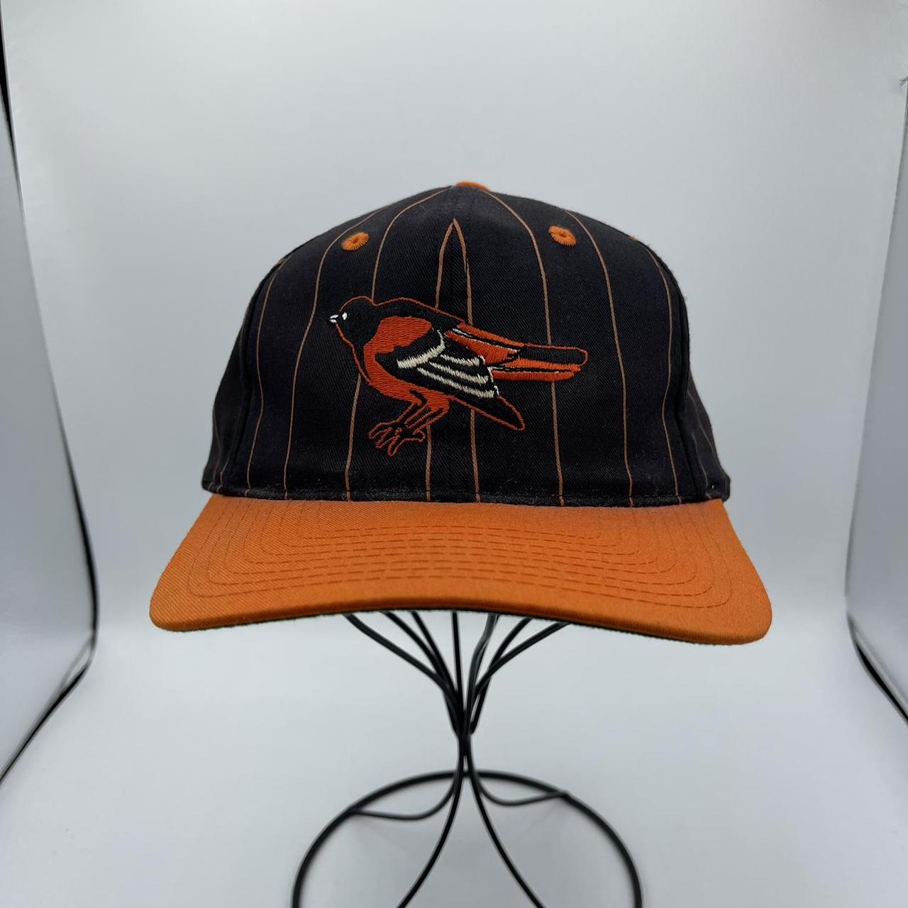 Vintage 90s Baltimore Orioles Pinstripe SnapBack Cap... - Depop
