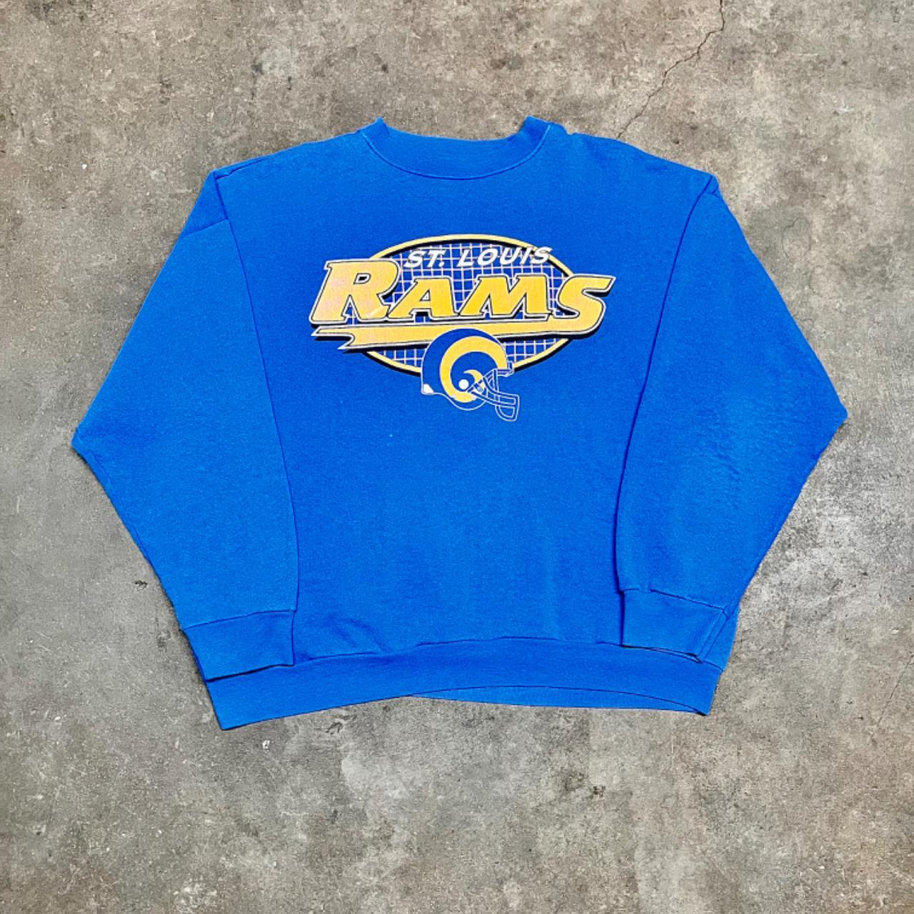 Vintage 90's St. Louis Rams Football Hoodie Size - Depop