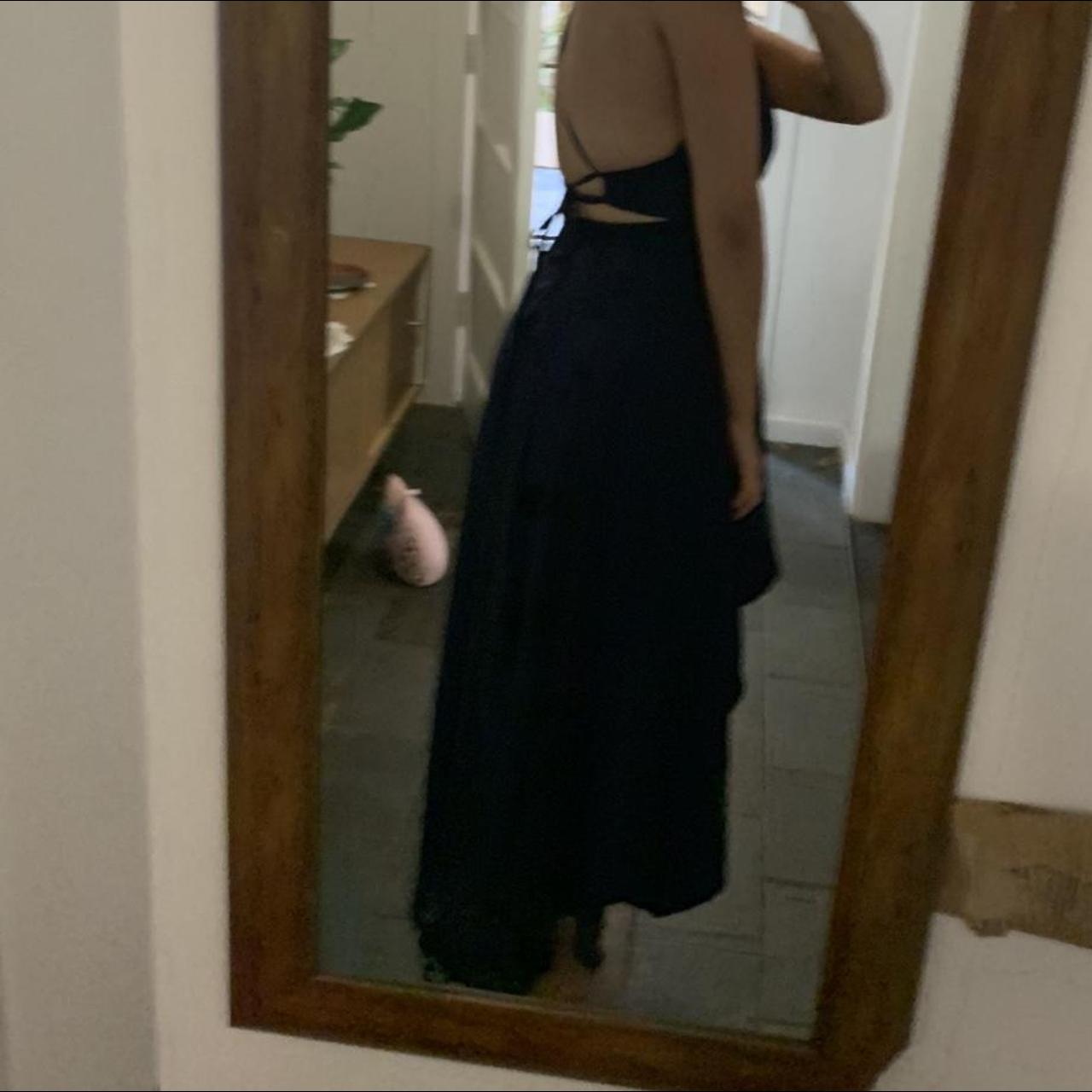 Navy blue strappy mullet style dress. Worn to try... - Depop