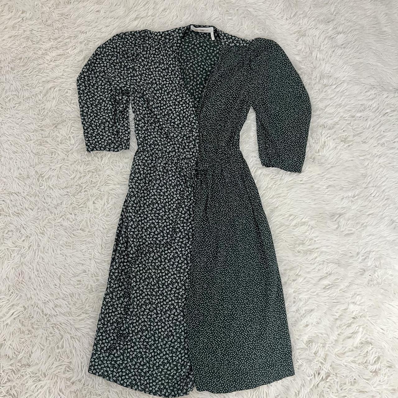see by chloe designer floral dot green wrap midi... Depop