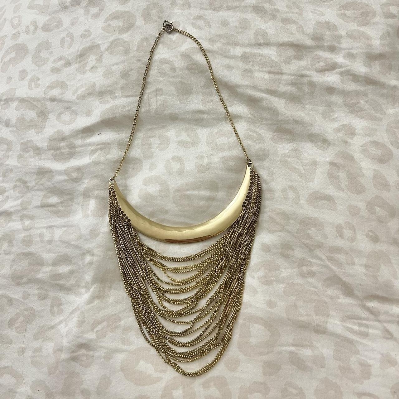 White Gold Wood Beaded Chunky Multi Strand Statement Necklace - Lisa – Dana  LeBlanc Designs