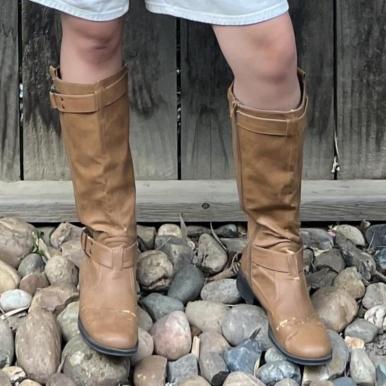 womens tan walking boots